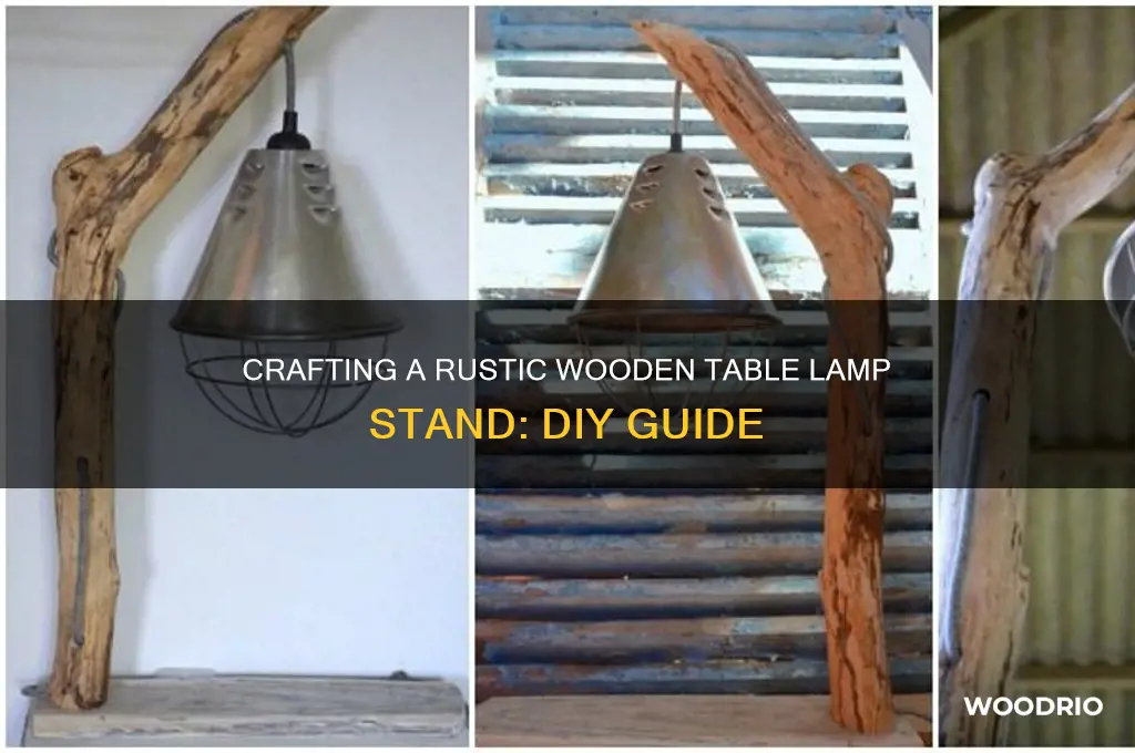 how to make a wooden table lamp stand