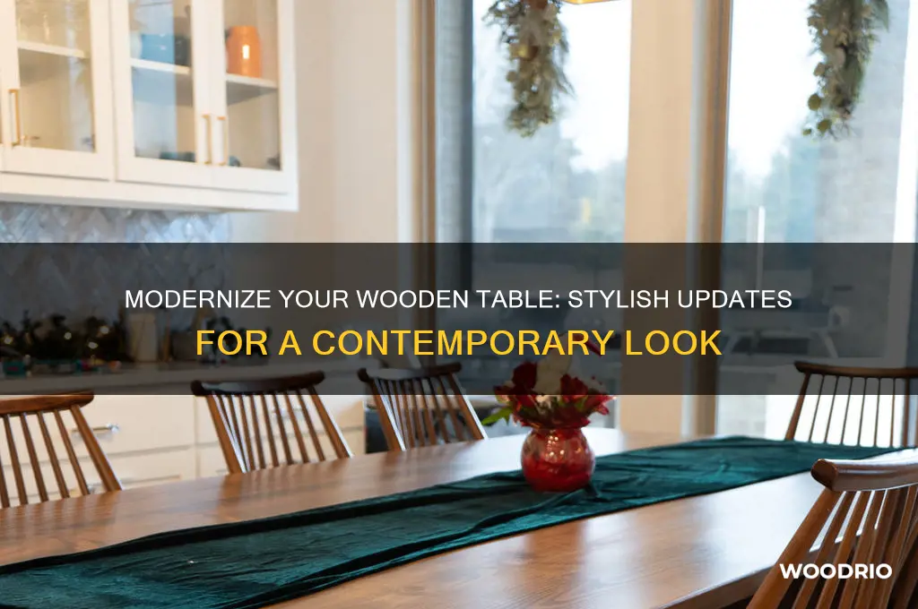 how to make a wooden table look modern