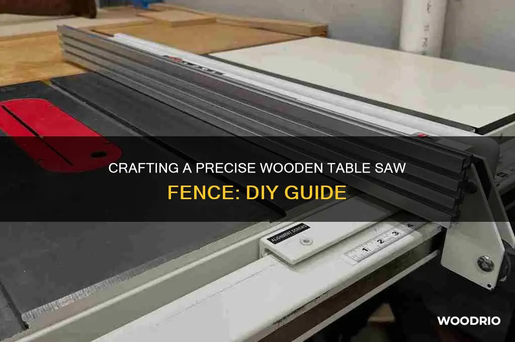 how to make a wooden table saw fence