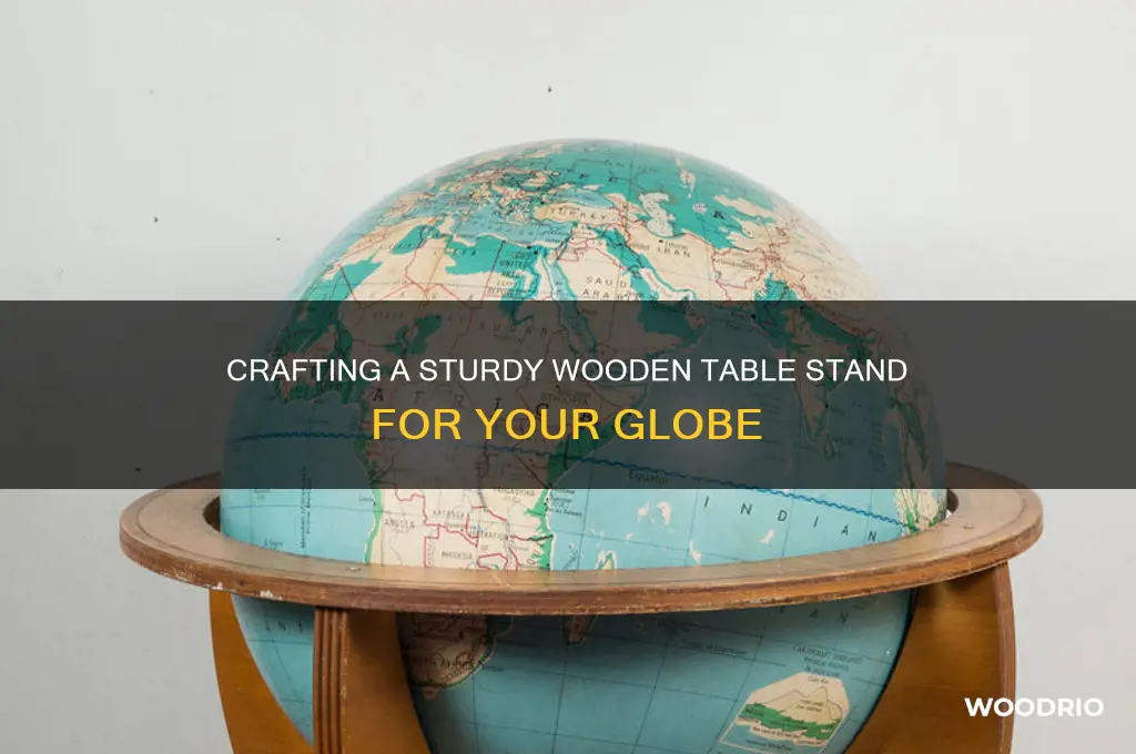 how to make a wooden table stand for a globe