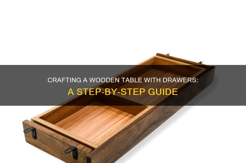 how to make a wooden table with drawers