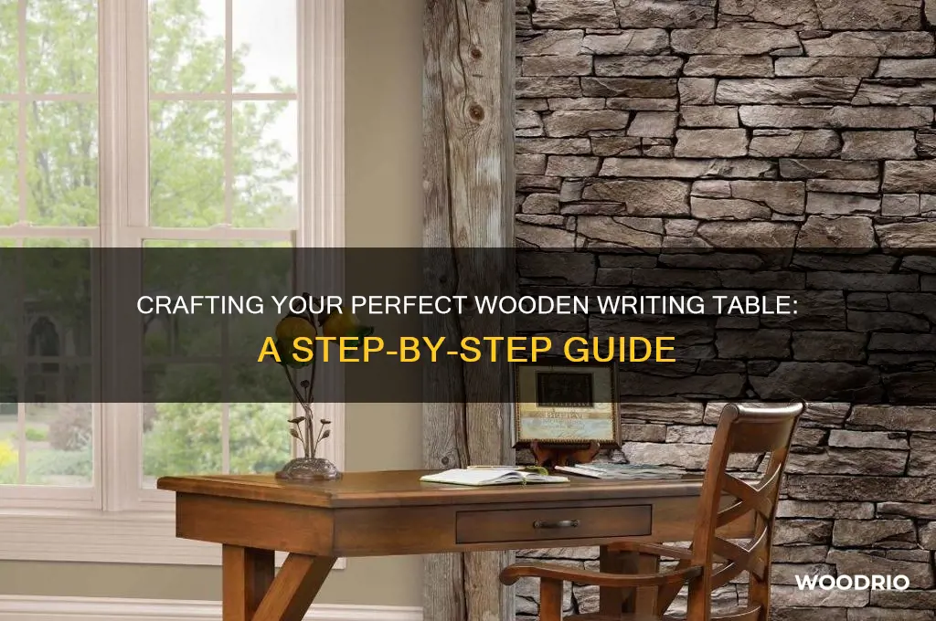 how to make a wooden writing table