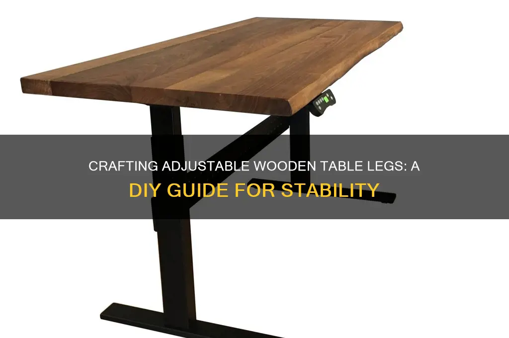 how to make adjustable table legs wood