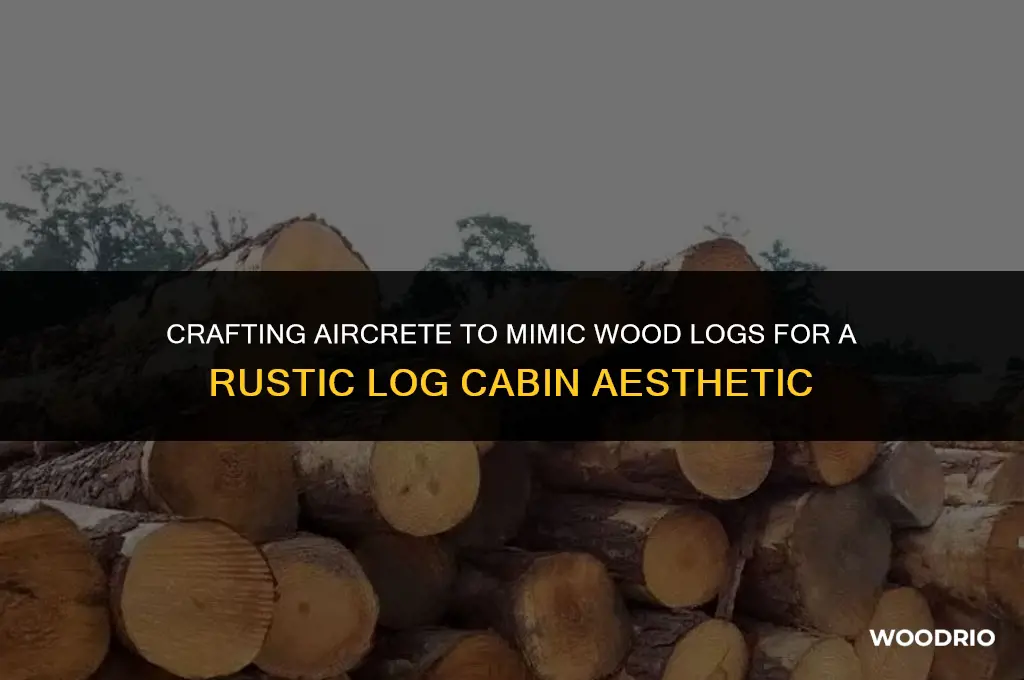 how to make aircrete look like wood logs log cabin