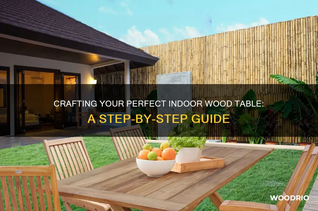 how to make an indoor wood table
