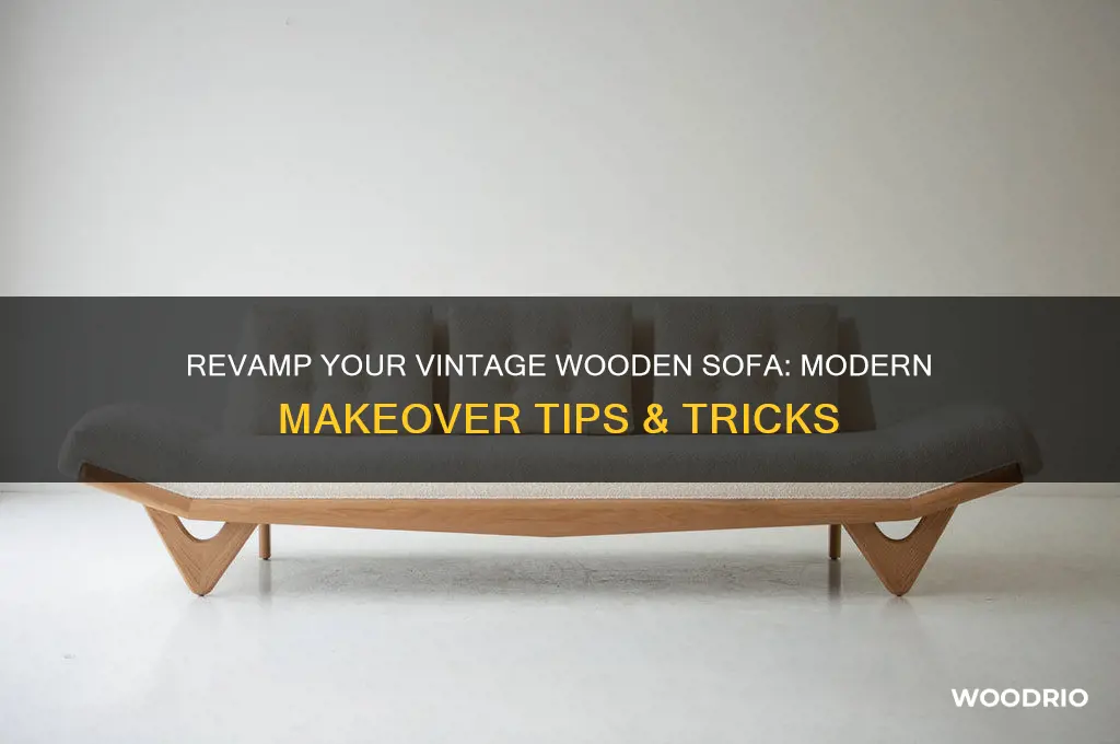 how to make an old wooden sofa look modern