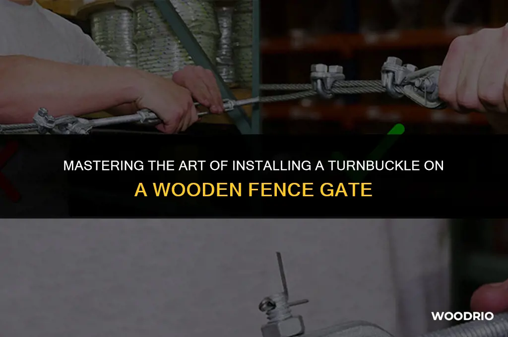 how to make aturnbuckle work on a wooden fence gate