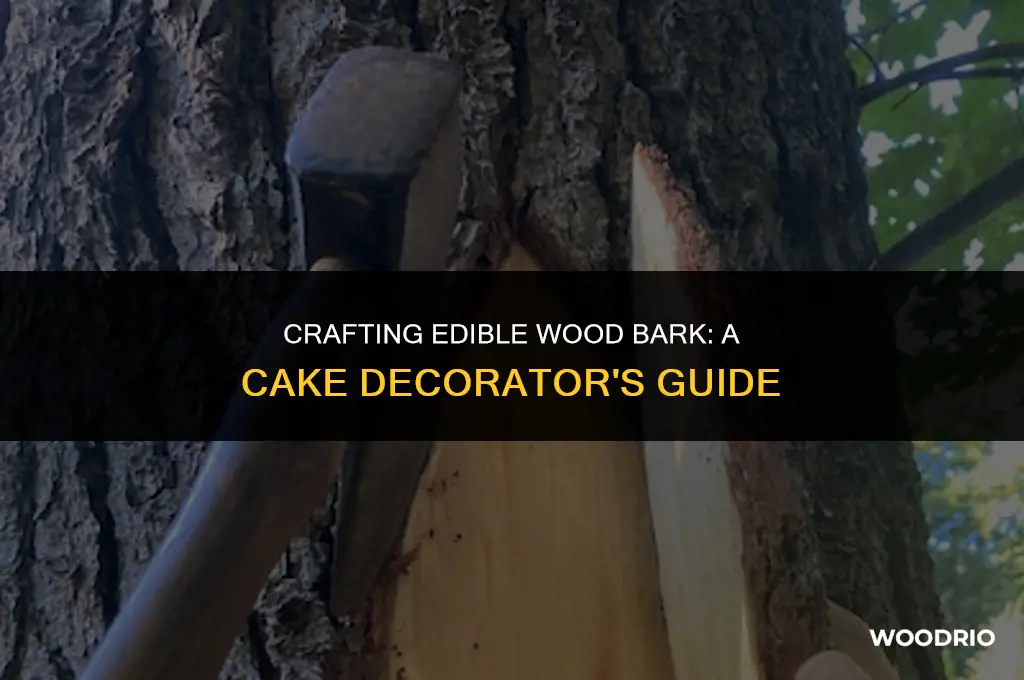 how to make bark that looks like wood for cakes