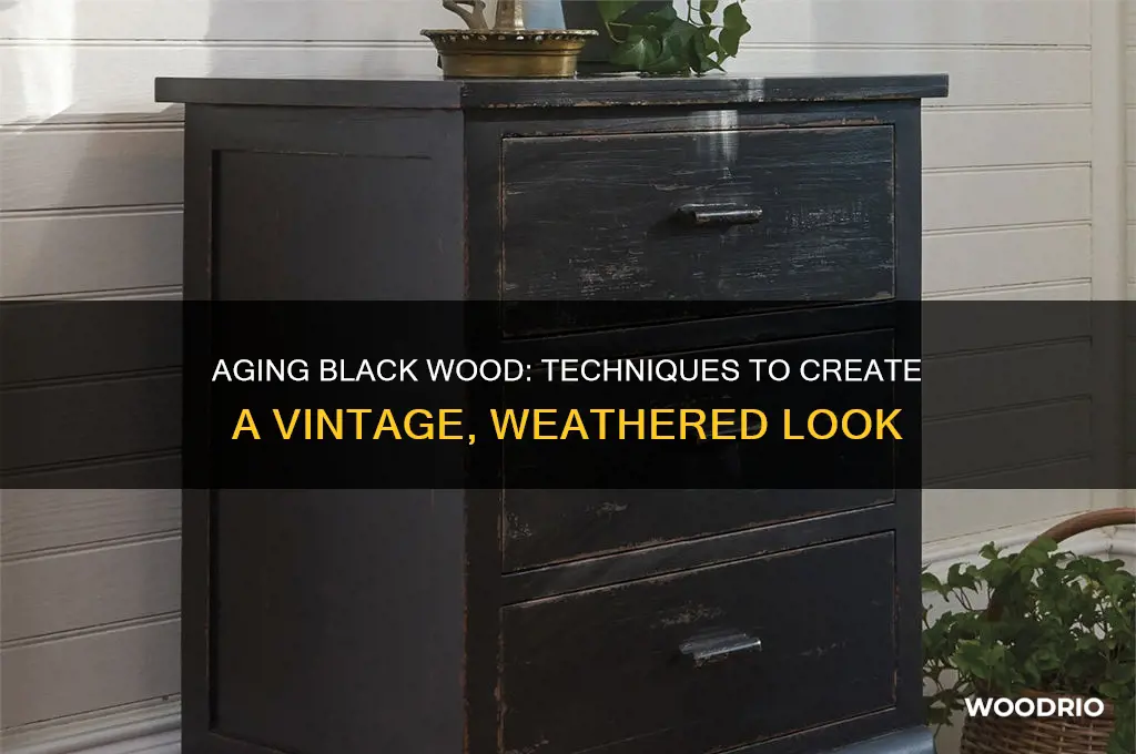 how to make black wood to look old