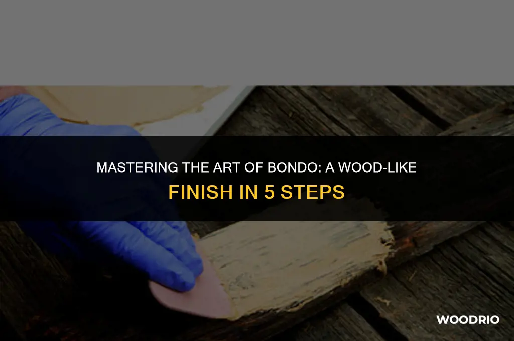 how to make bondo look like wood