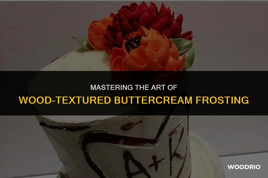 how to make buttercream frosting look like wood