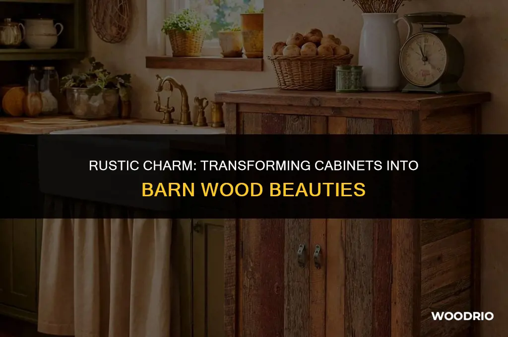 how to make cabinets look like barn wood
