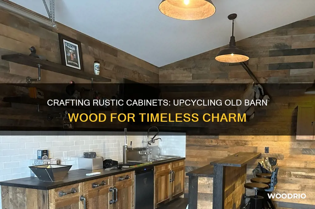 how to make cabinets out of old barn wood