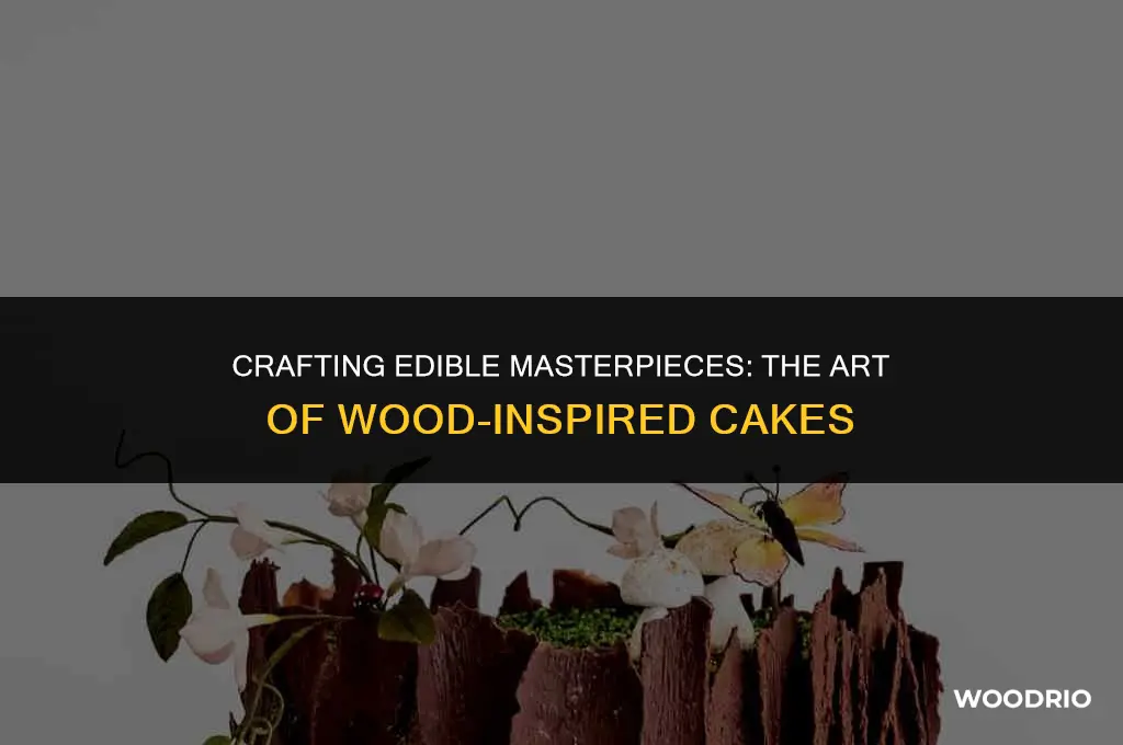 how to make cake like wood