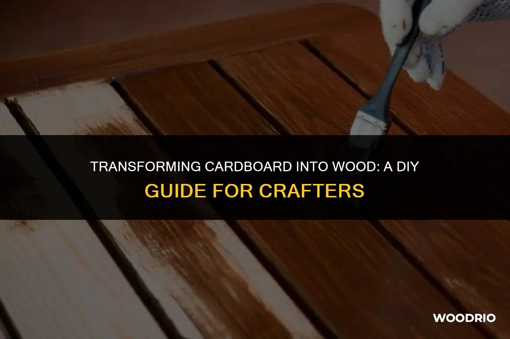how to make card board look like wood