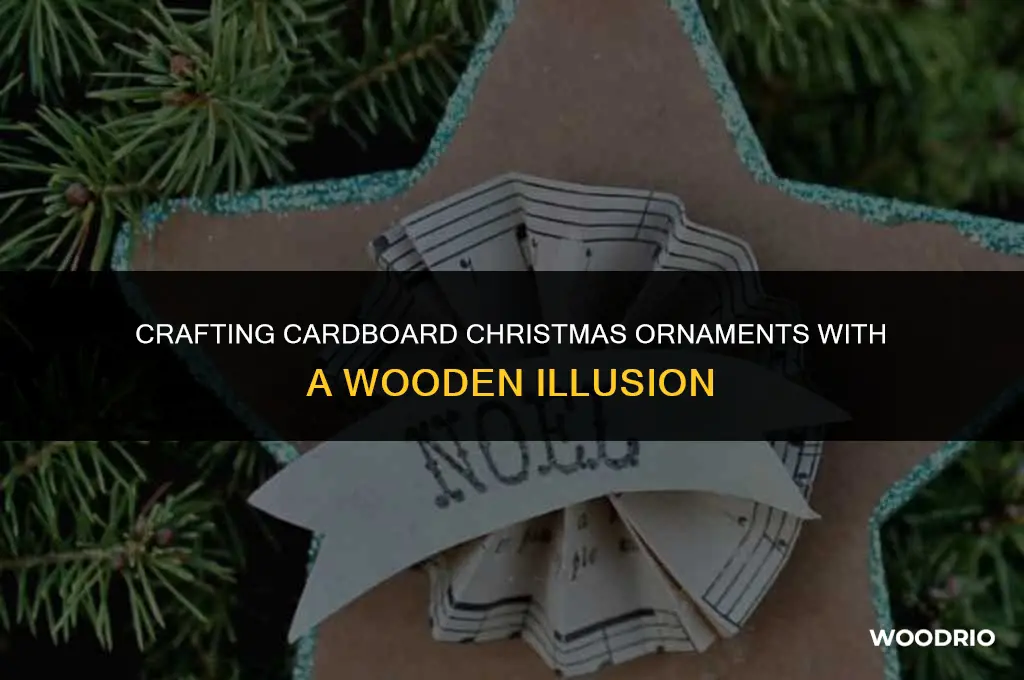 how to make cardboard christmas ornaments that look like wood