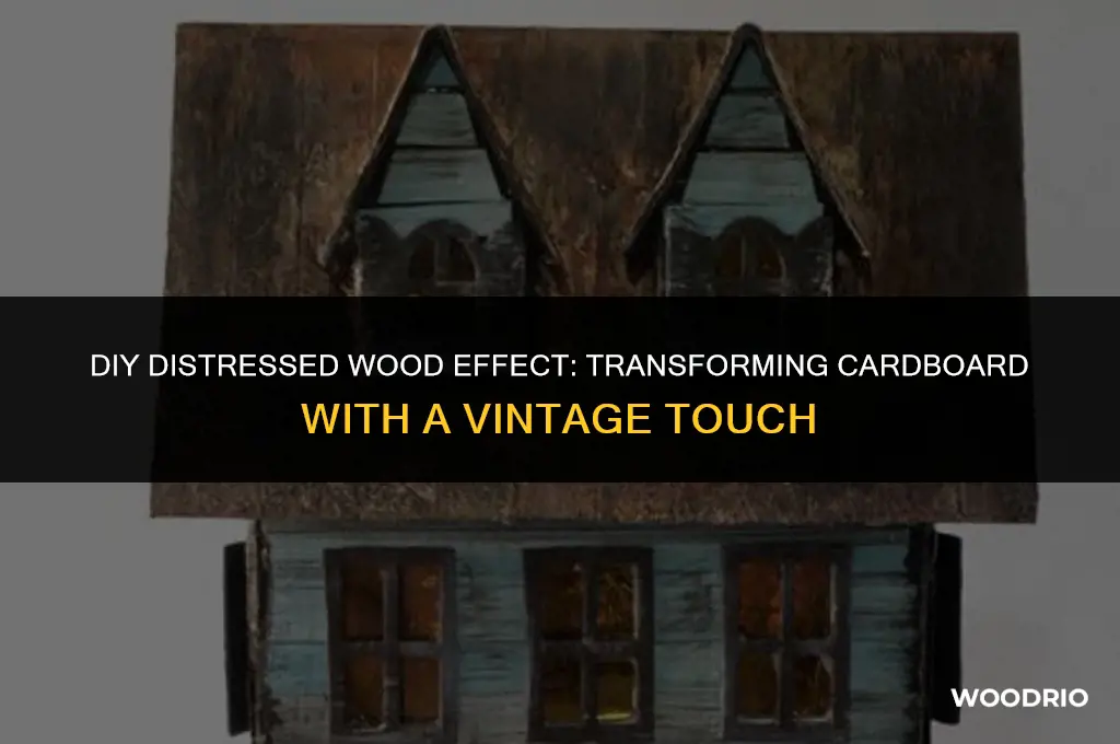 how to make cardboard look like distressed wood