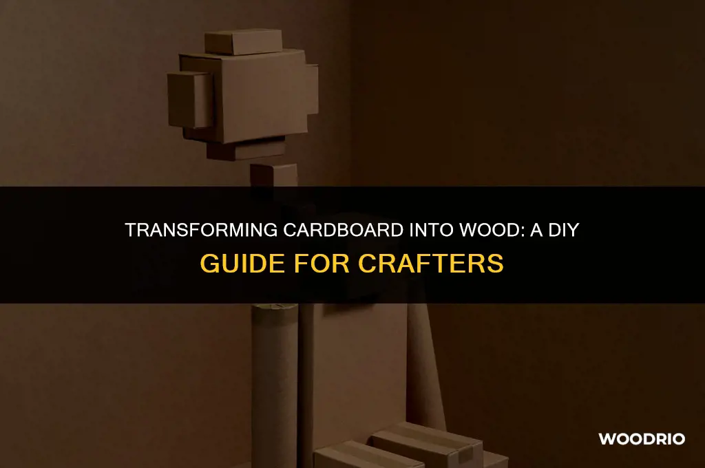 how to make cardboard look like wood