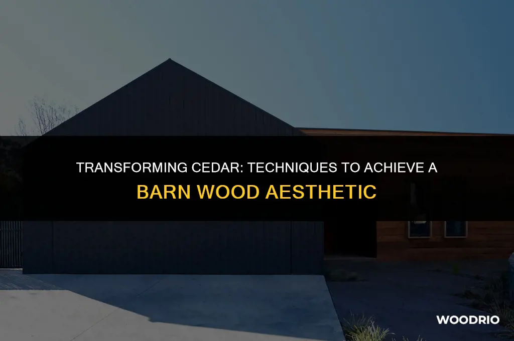 how to make cedar look like barn wood