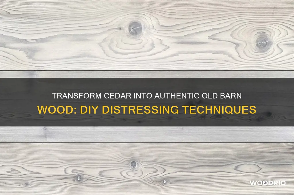 how to make cedar look like old barn wood