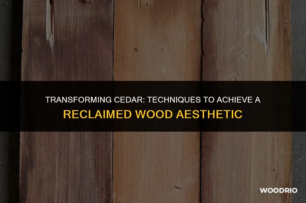 how to make cedar look like reclaimed wood