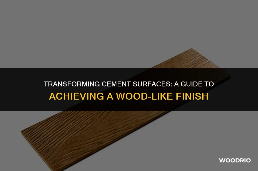 how to make cement look like wood