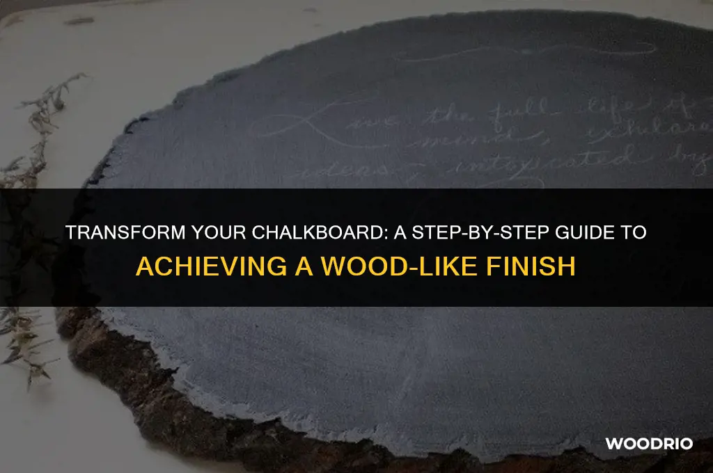how to make chalkboard look like wood