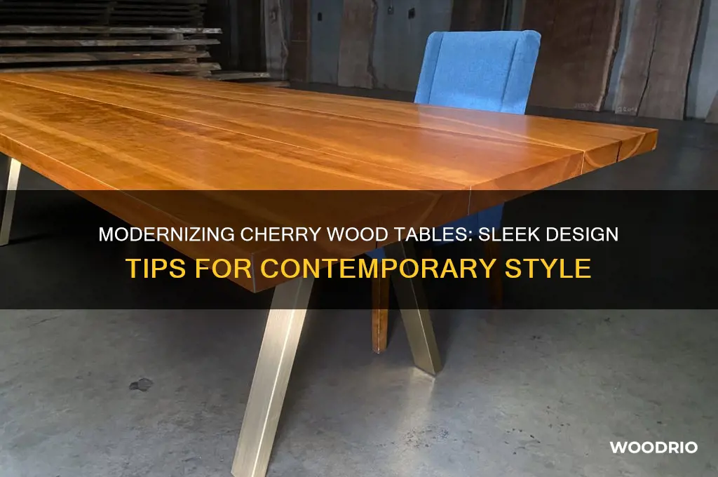 how to make cherry wood table look modern