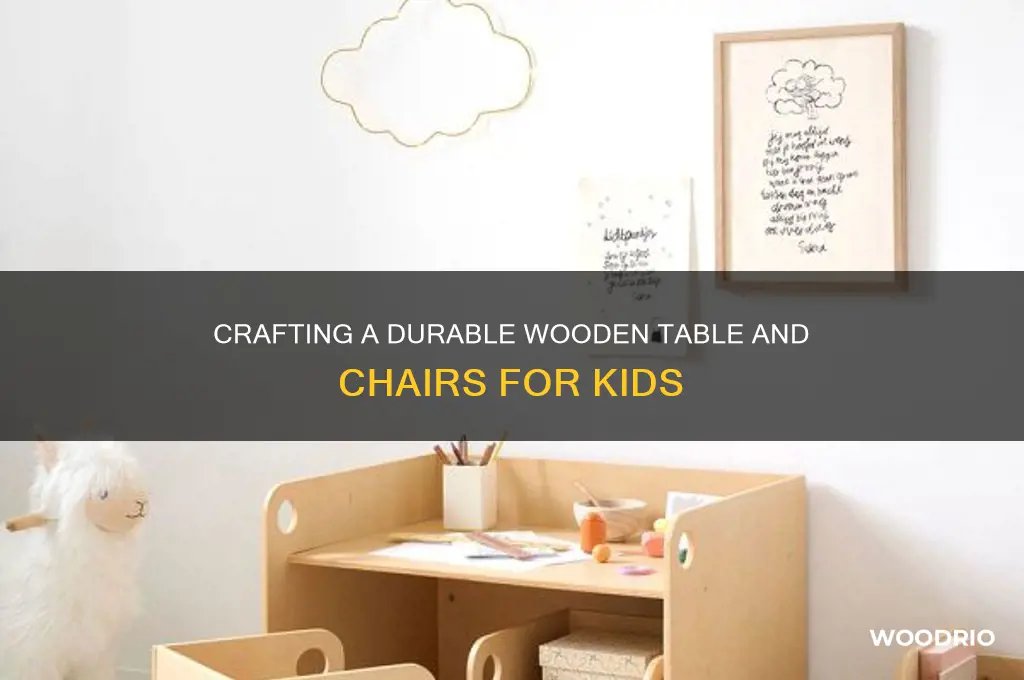 how to make childrens wooden table and chairs