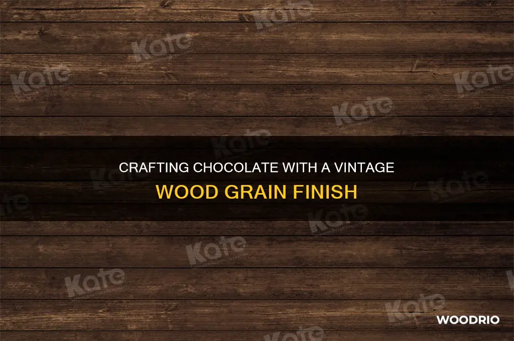 how to make chocolate look like old wood