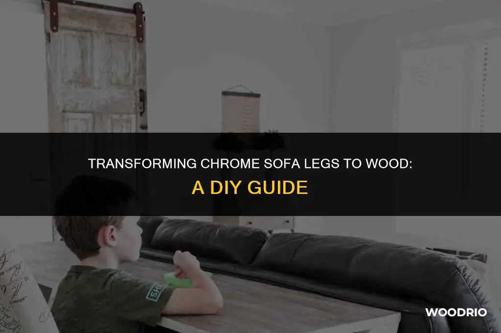 how to make chrome sofa legs look like wood