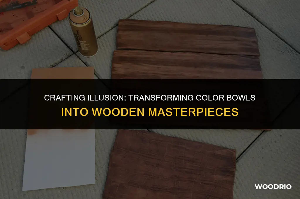 how to make color bowl look like wood