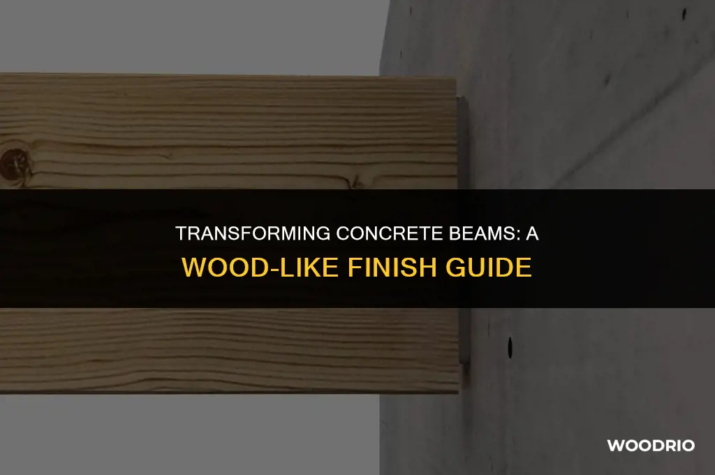 how to make concrete beams look like wood