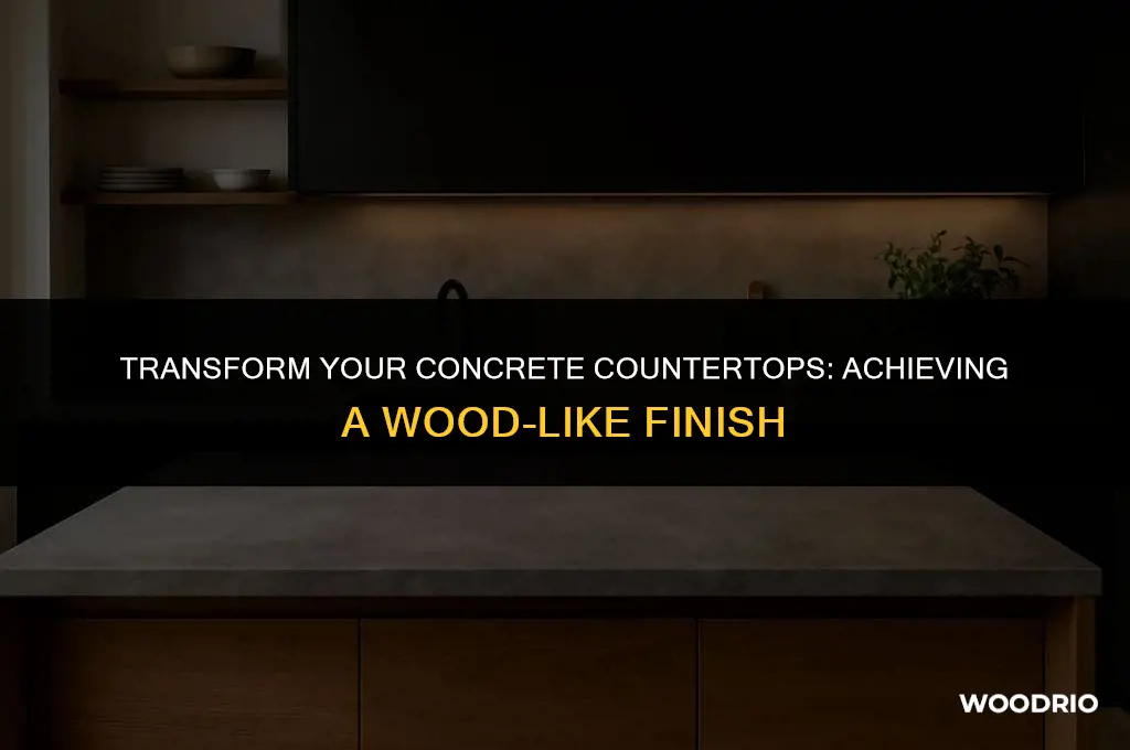 how to make concrete counter look like wood