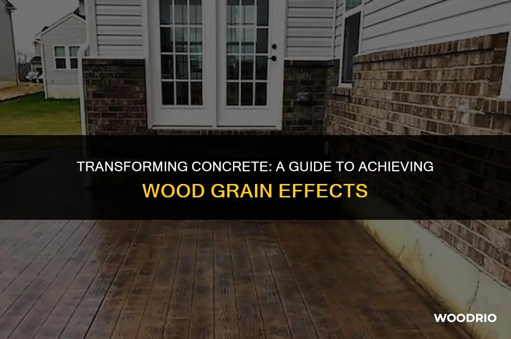 how to make concrete look like wood grain