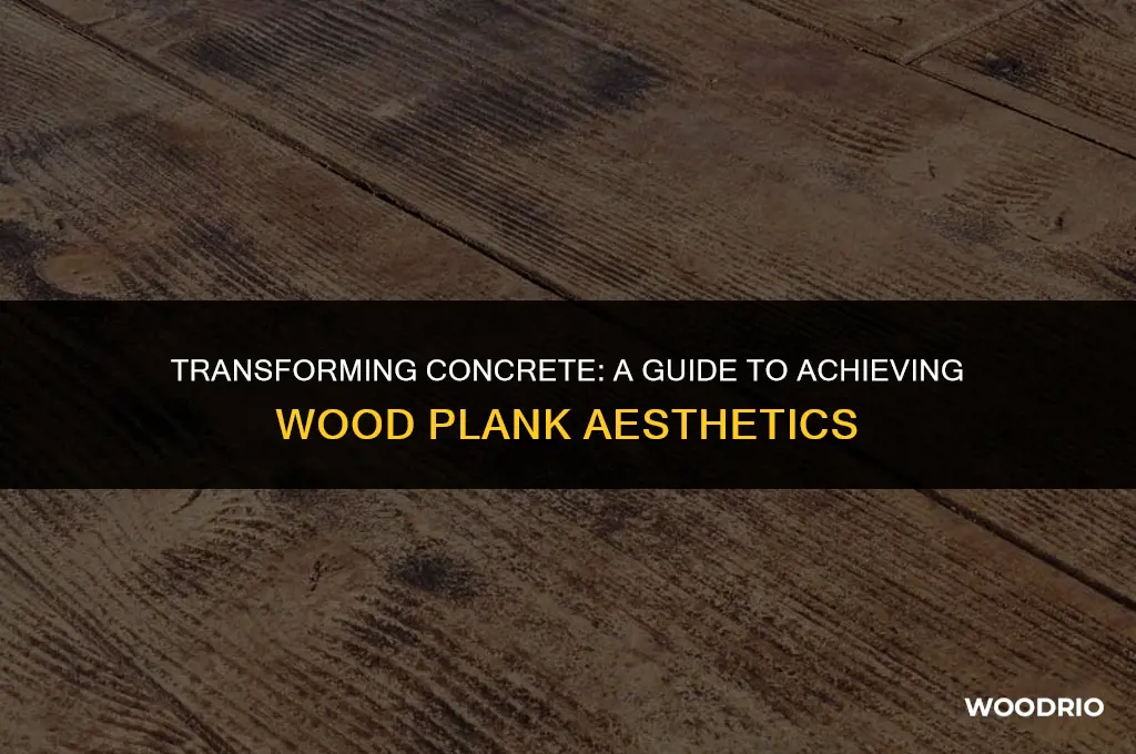 how to make concrete look like wood planks