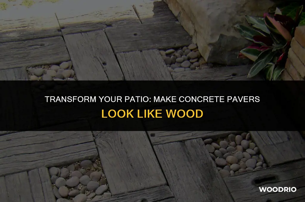 how to make concrete pavers look like wood