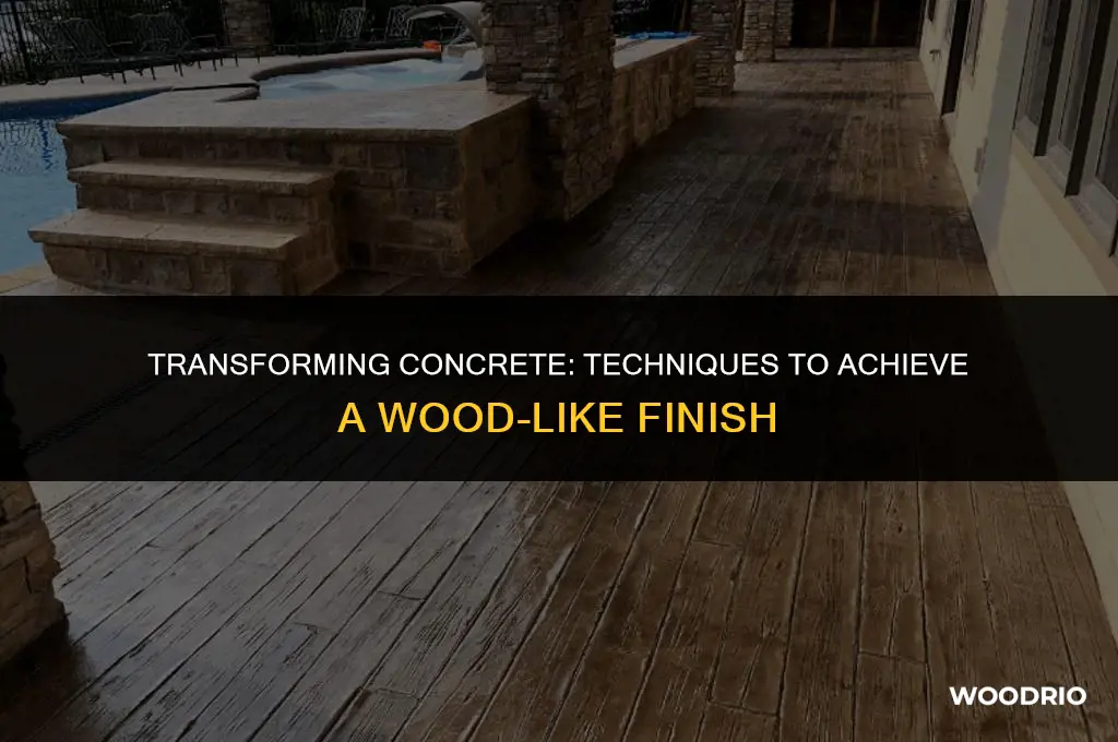 how to make concrete slab look like wood