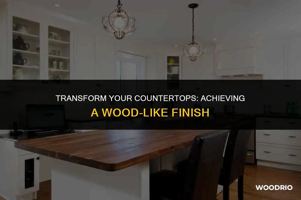 how to make countertops look like wood