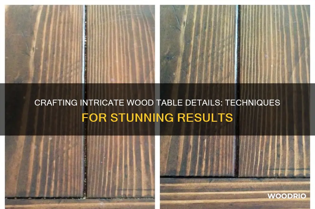 how to make details in wood table