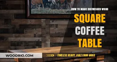 Crafting a Rustic Distressed Wood Square Coffee Table: DIY Guide