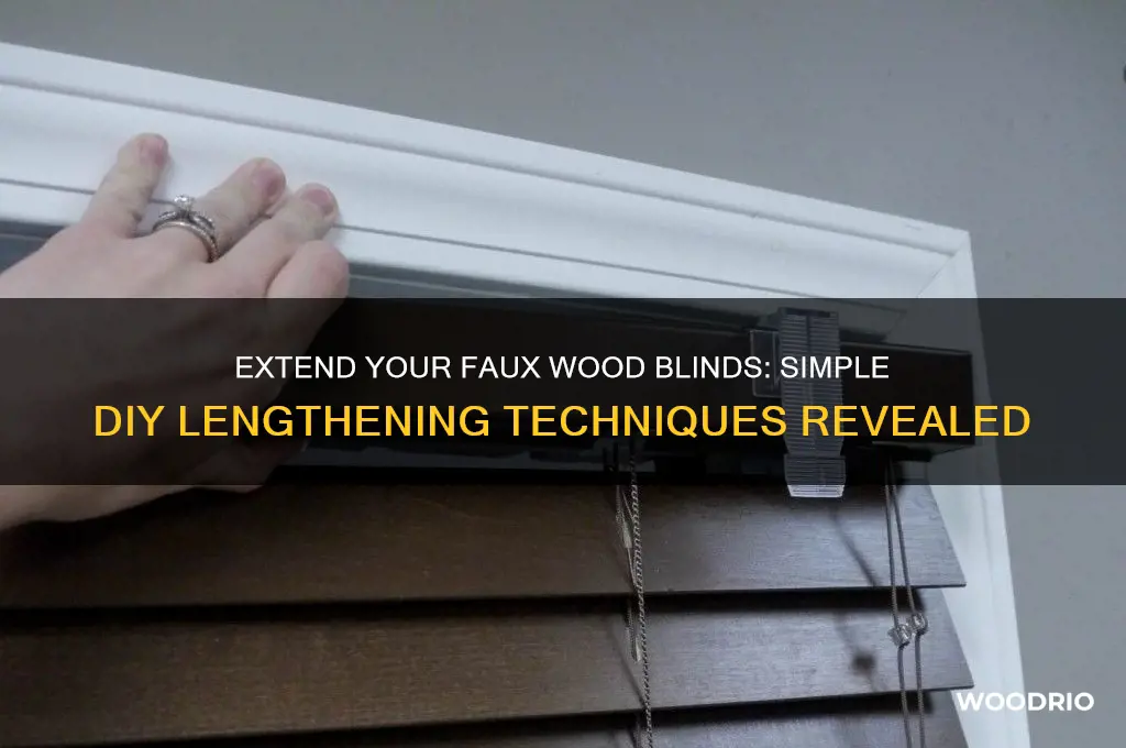 how to make faux wood blinds longer