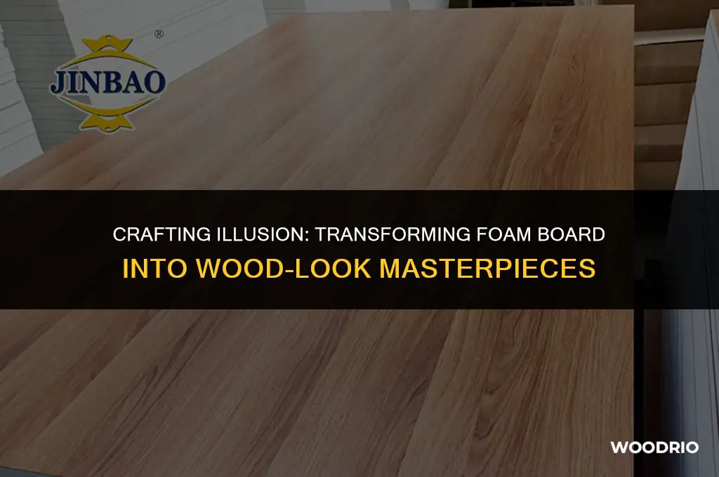 how to make foam board look like wood