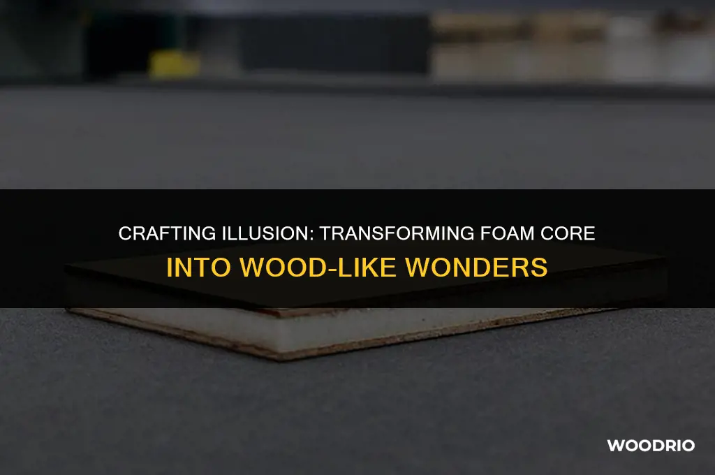 how to make foam core look like wood