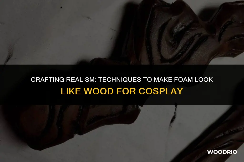 how to make foam look like wood cosplay