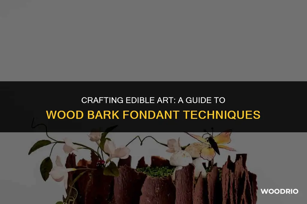 how to make fondant look like wood bark