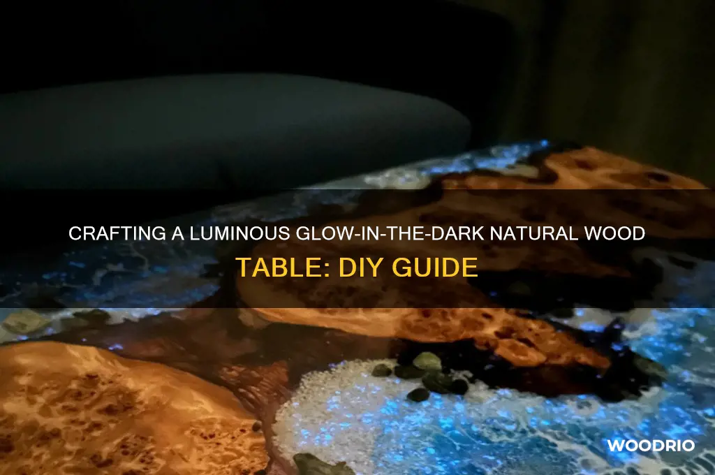 how to make glow in the dark natural wood table
