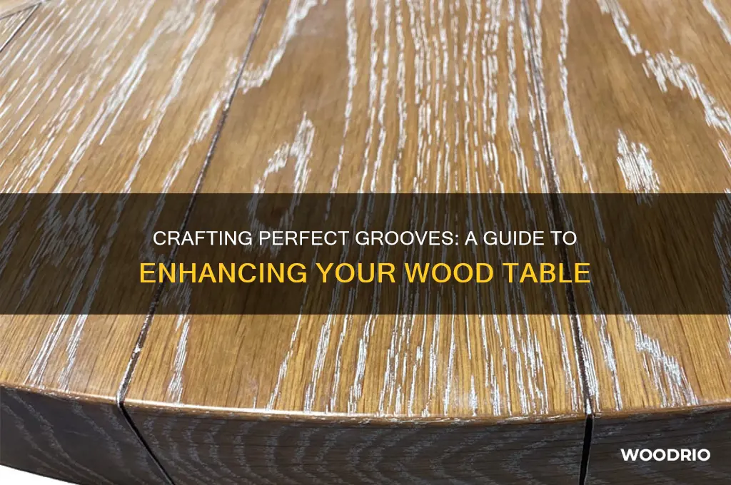 how to make grooves in wood table