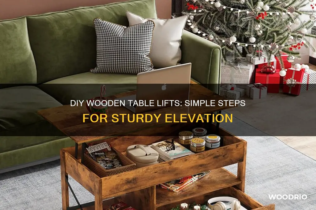 how to make lifts for a table from wood