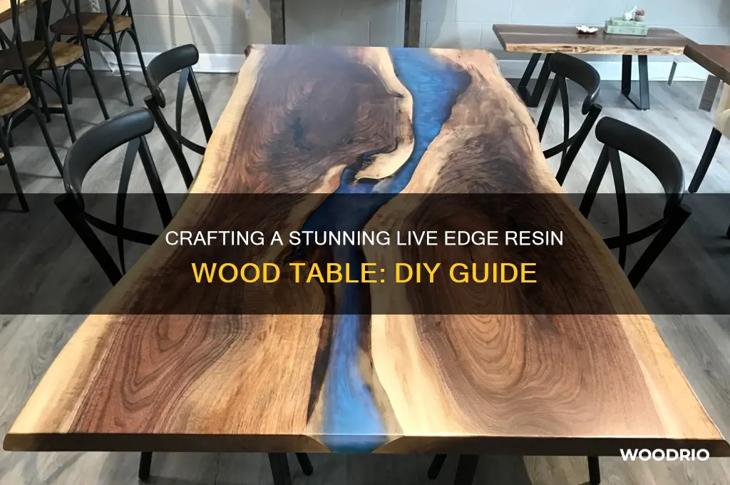 how to make live edge wood table with resin